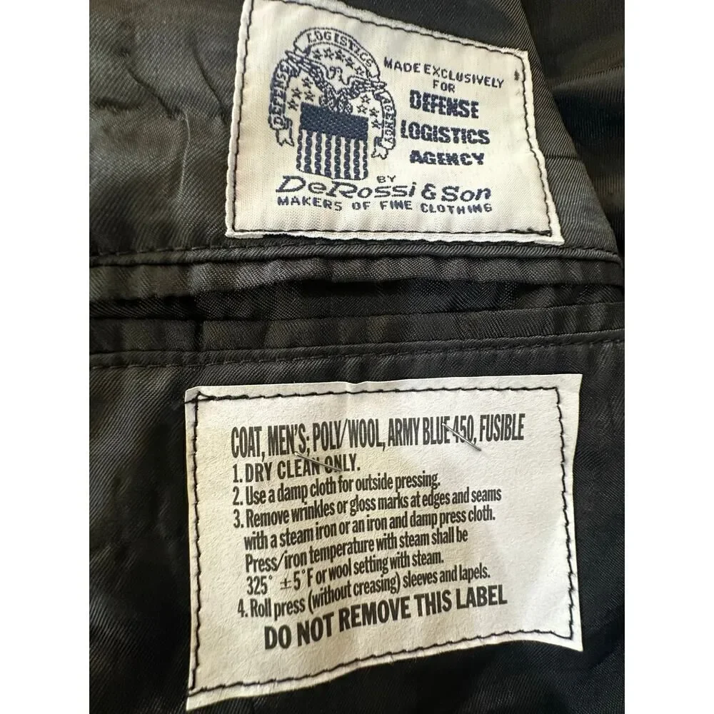 United States Army Service Uniform Dress Blue 450 ASU Jacket Coat Poly Wool 37RC